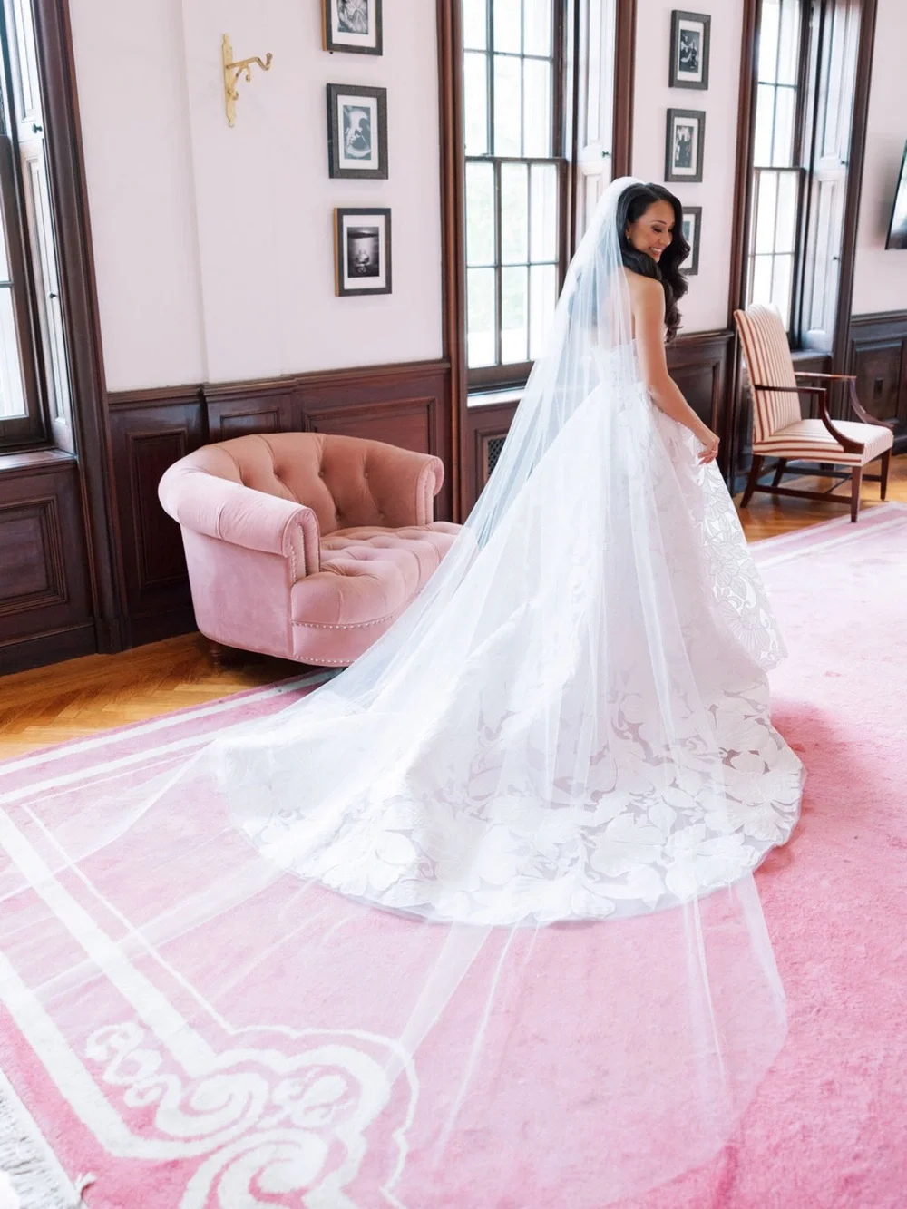 Light Ivory Cathedral Length Veil - Perfect Condition